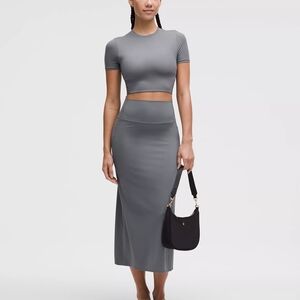Lululemon Athletica Gray Maxi Skirt Set